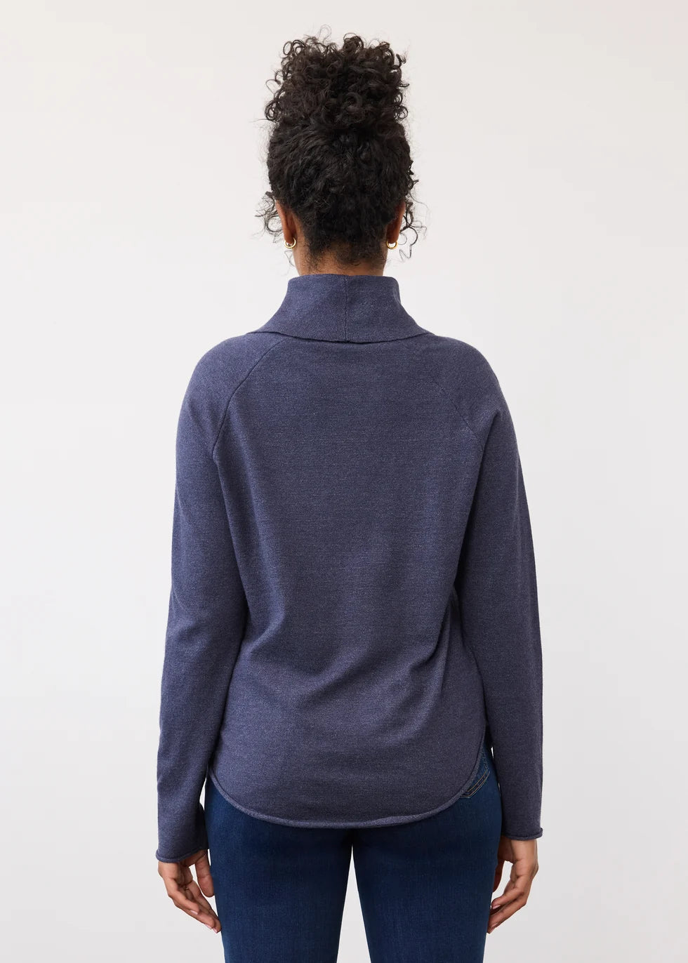 FDJ COWL NECK SWEATER IN INDIGO
