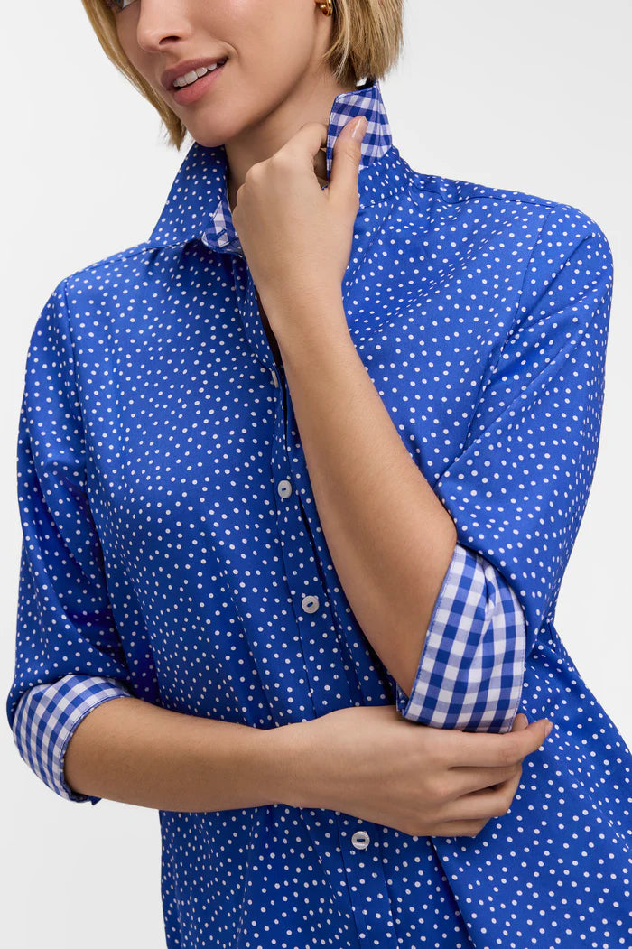 FOXCROFT MINI POKA DOT 3/4 SLEEVE