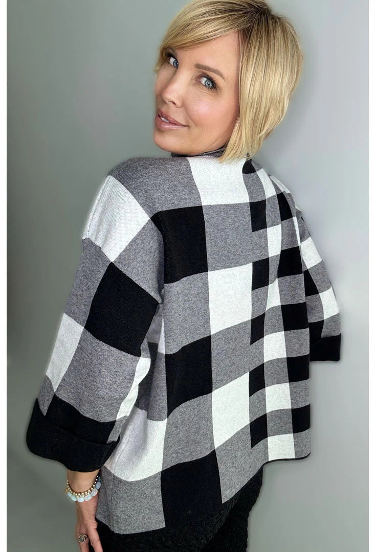 ETHYL MOD MUSE SWEATER IN BLACK & WHITE