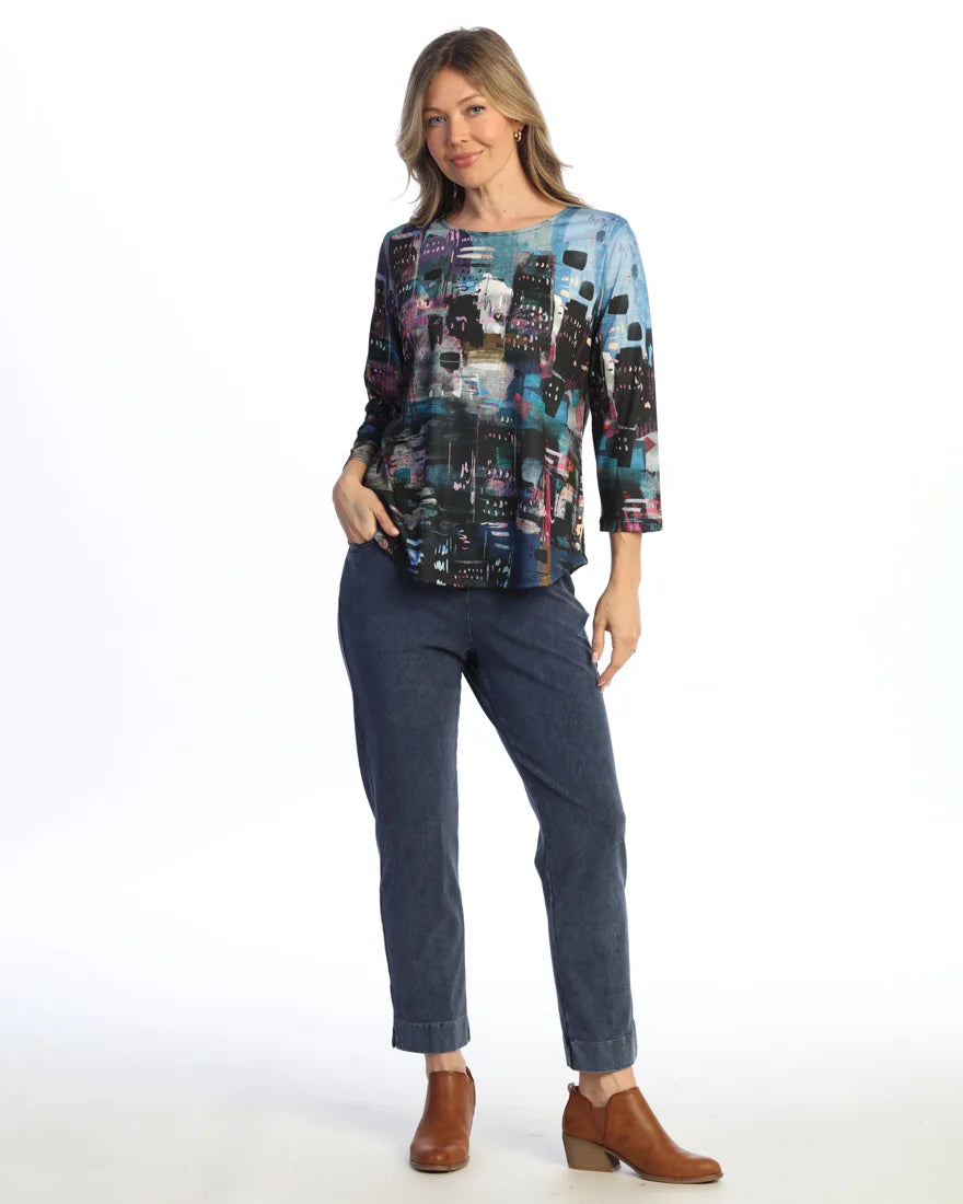 JESS & JANE SOFT TOUCH ROUND HEM TOP