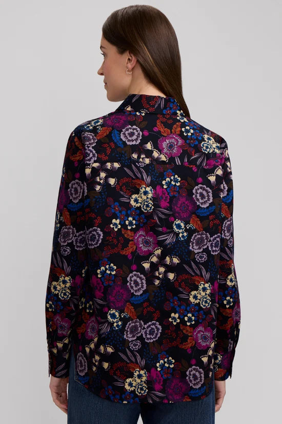 FOXCROFT PLUM PRINT TOP