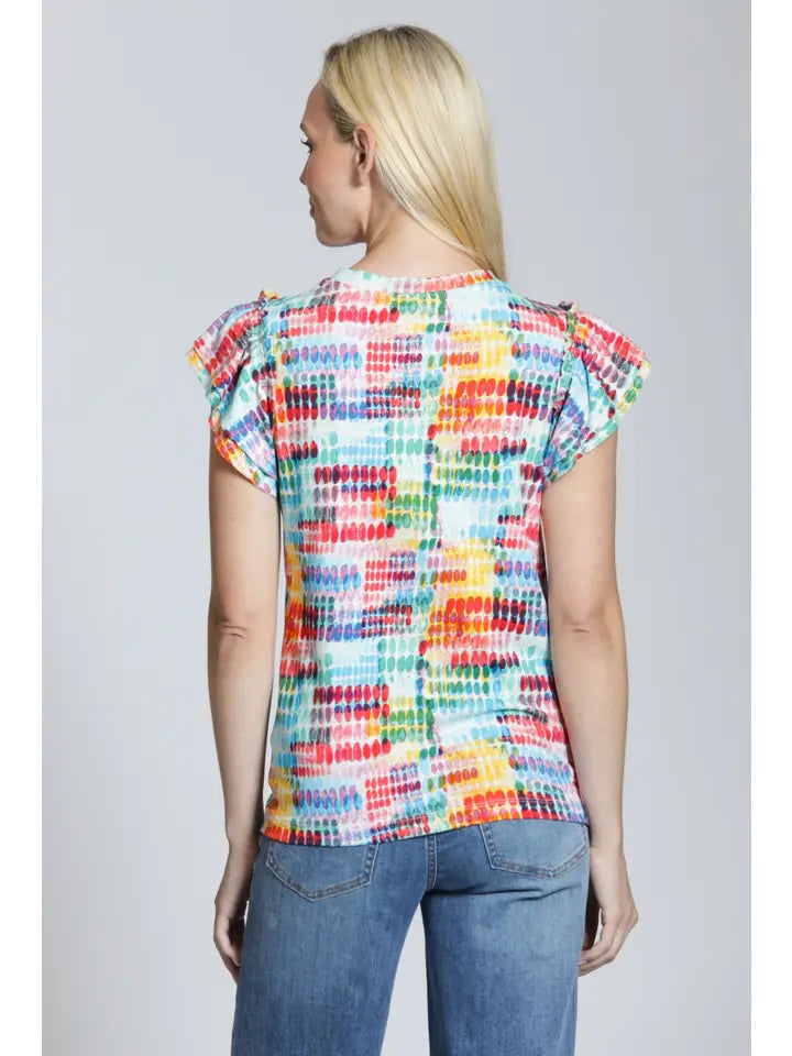 APNY RUFFLE CAP SLEEVE