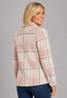 ETHYL PLAID SHERPA JACKET