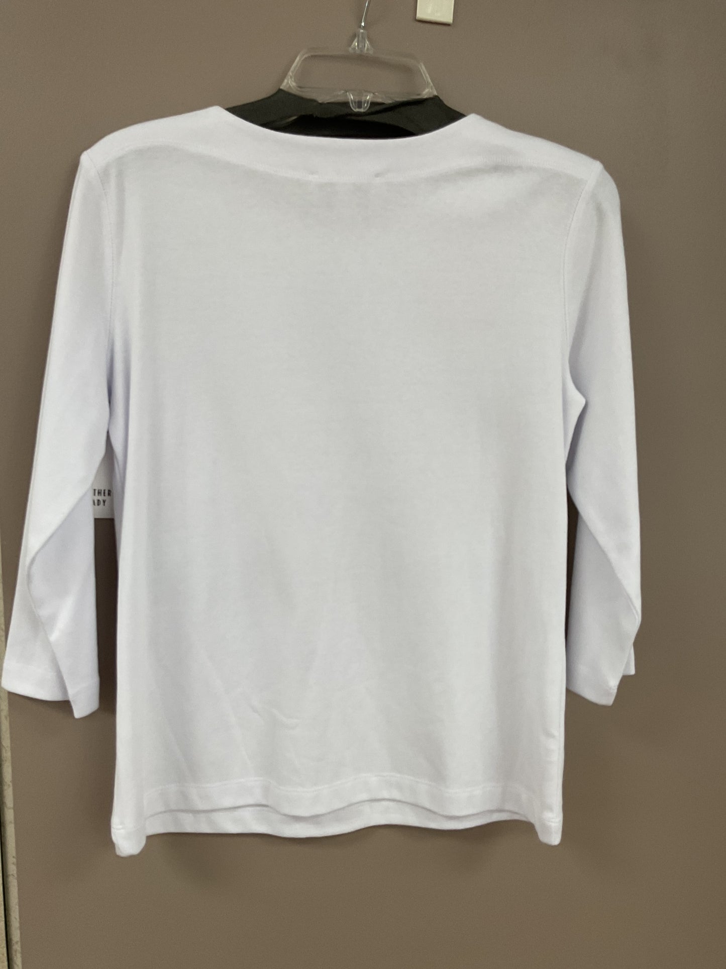 SOUTHERN LADY THREE QUARTER SLEEVE WHITE TOP