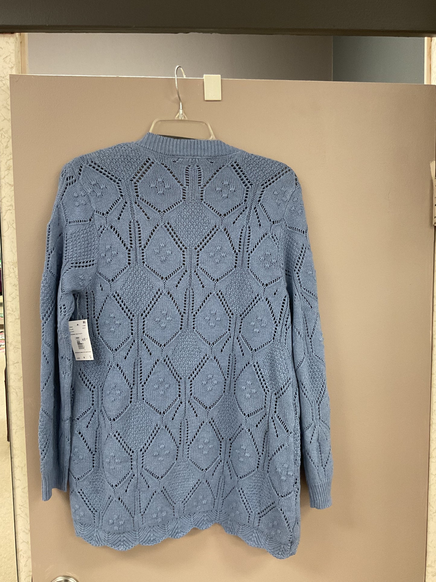 N TOUCH DENIM COLOR CARDIGAN SWEATER