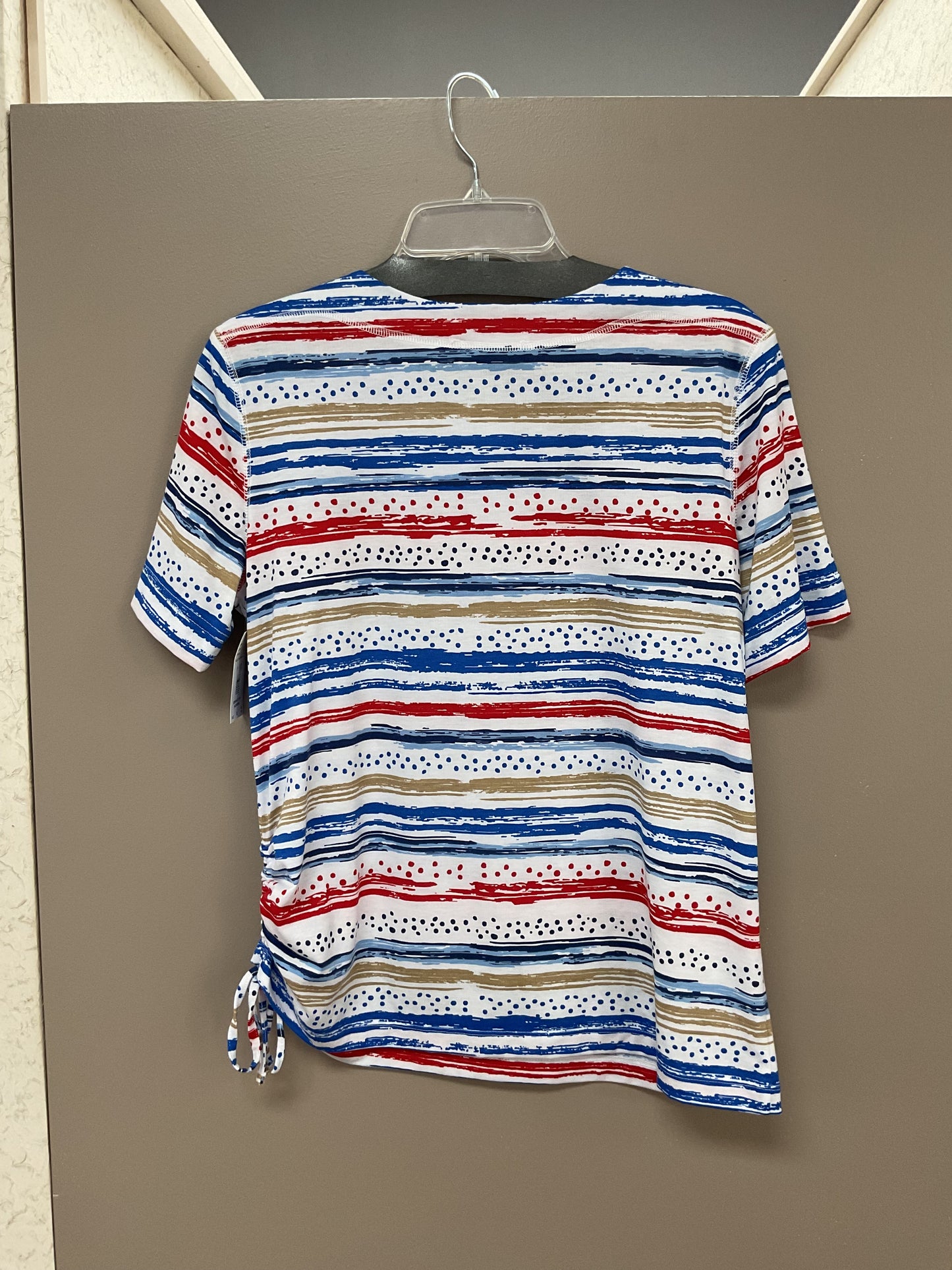 N TOUCH SHORT SLEEVE RED/WHITE/BLUE TOP