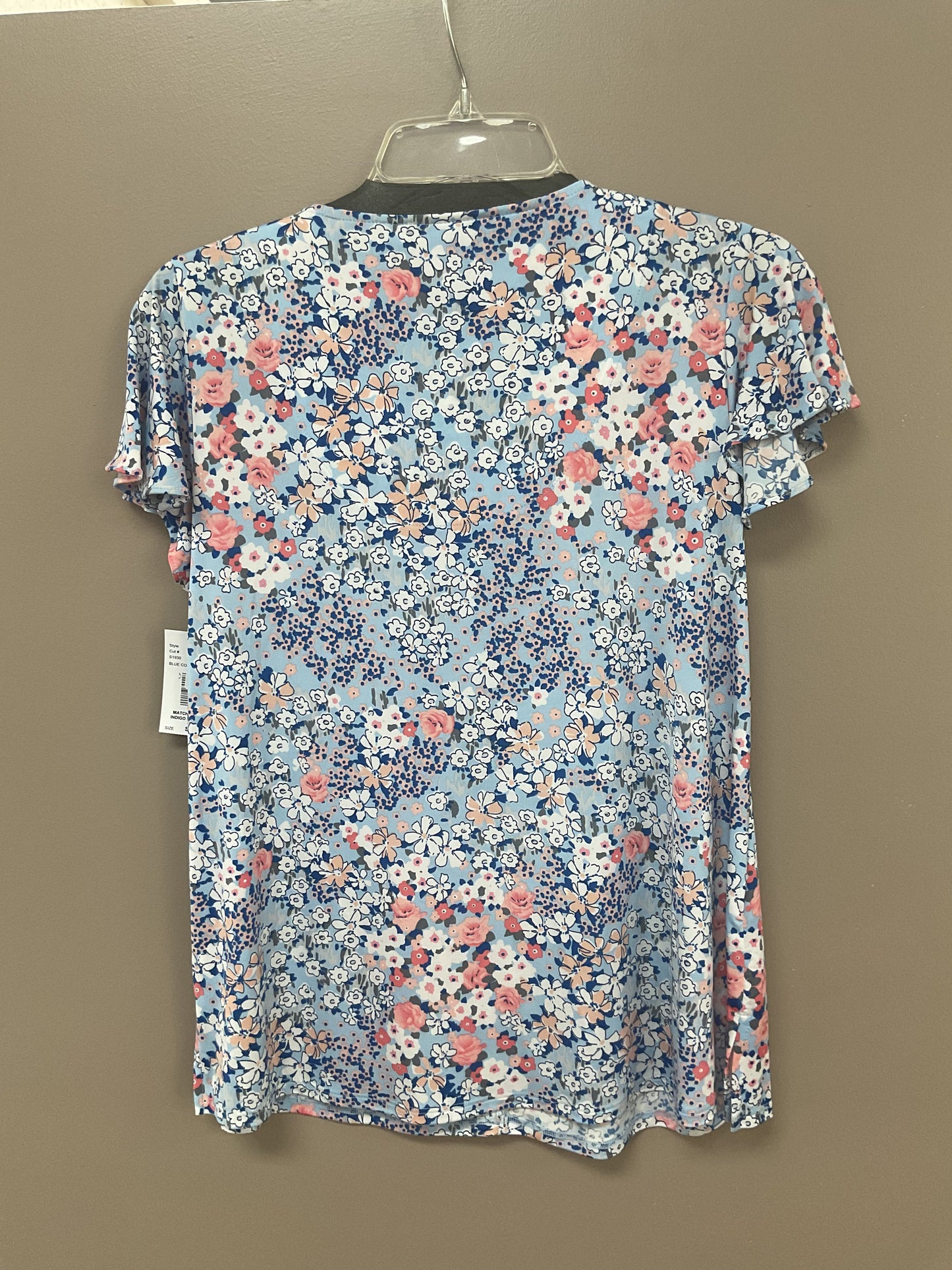 N TOUCH FLUTTER CAP SLEEVE TOP