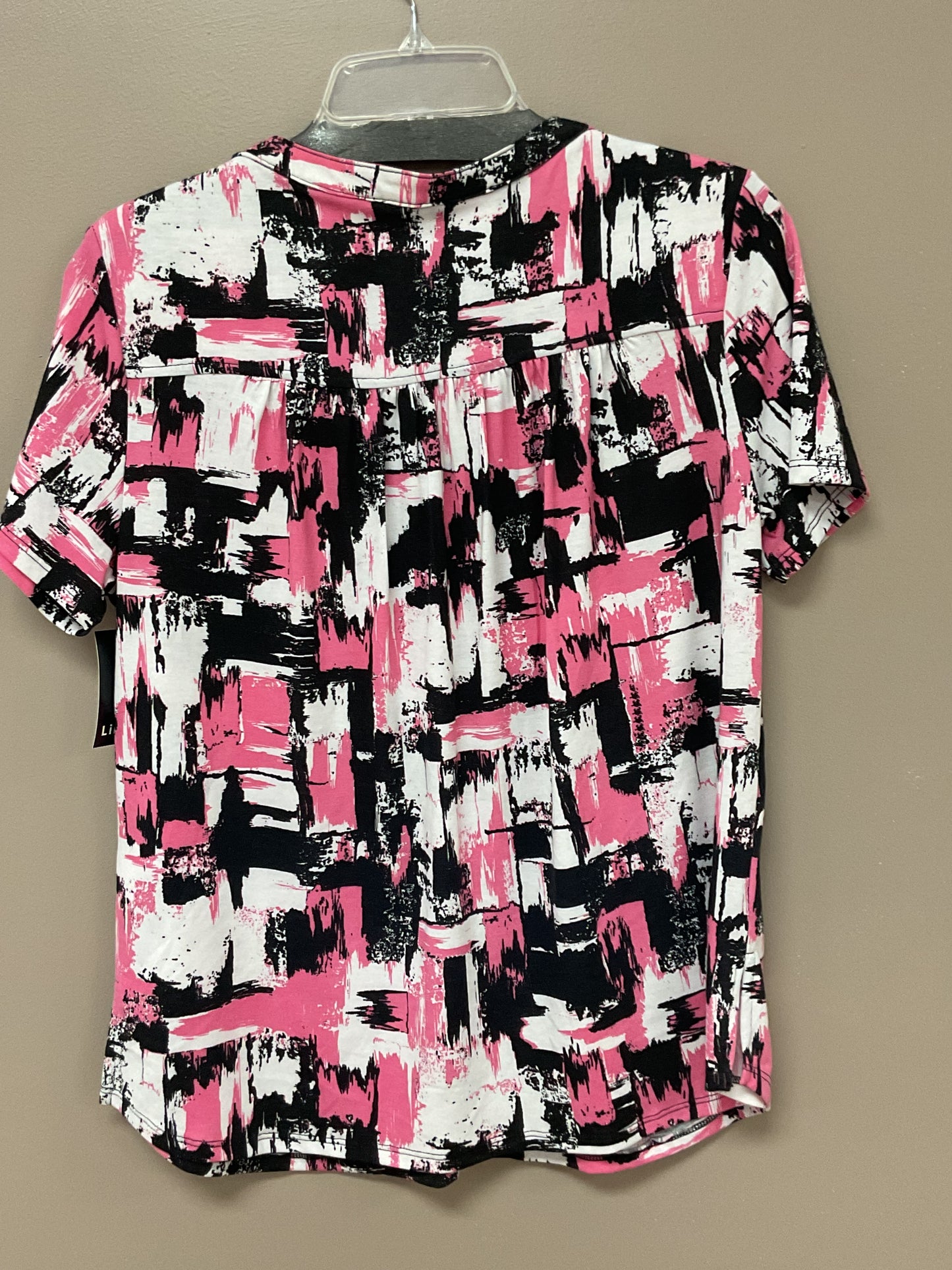 LINKS WHITE/PINK/BLACK SHORT SLEEVE TOP