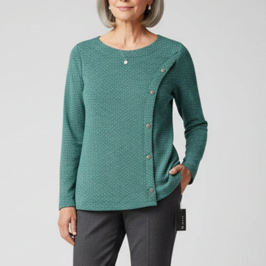 N TOUCH TEXTURED TOP WITH BUTTON DETAIL