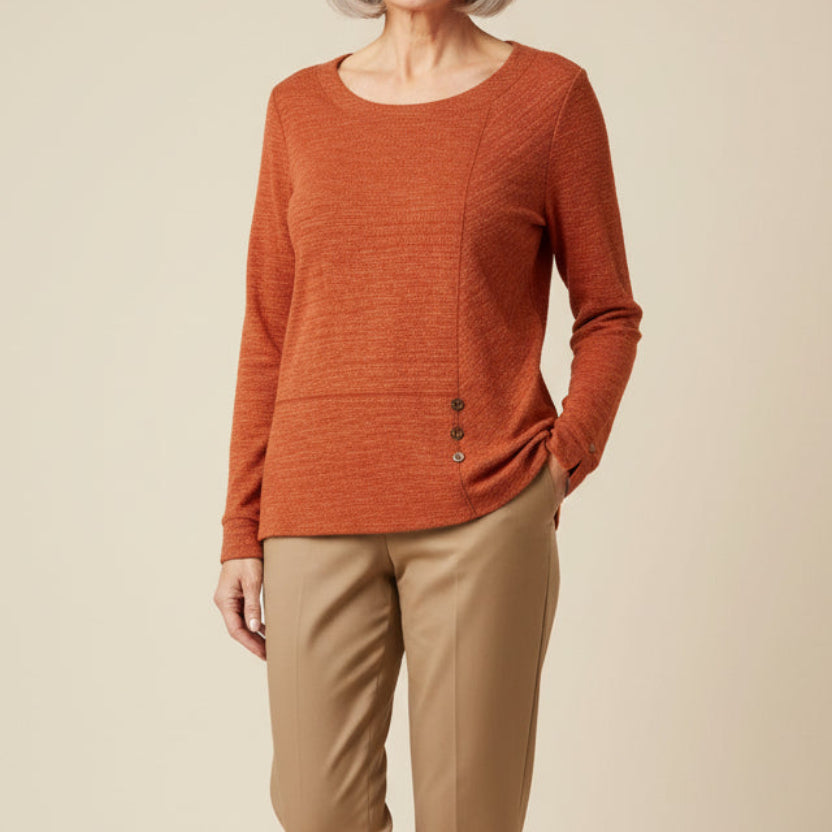 SOUTHERN LADY BURNT ORANGE LIGHT SWEATER