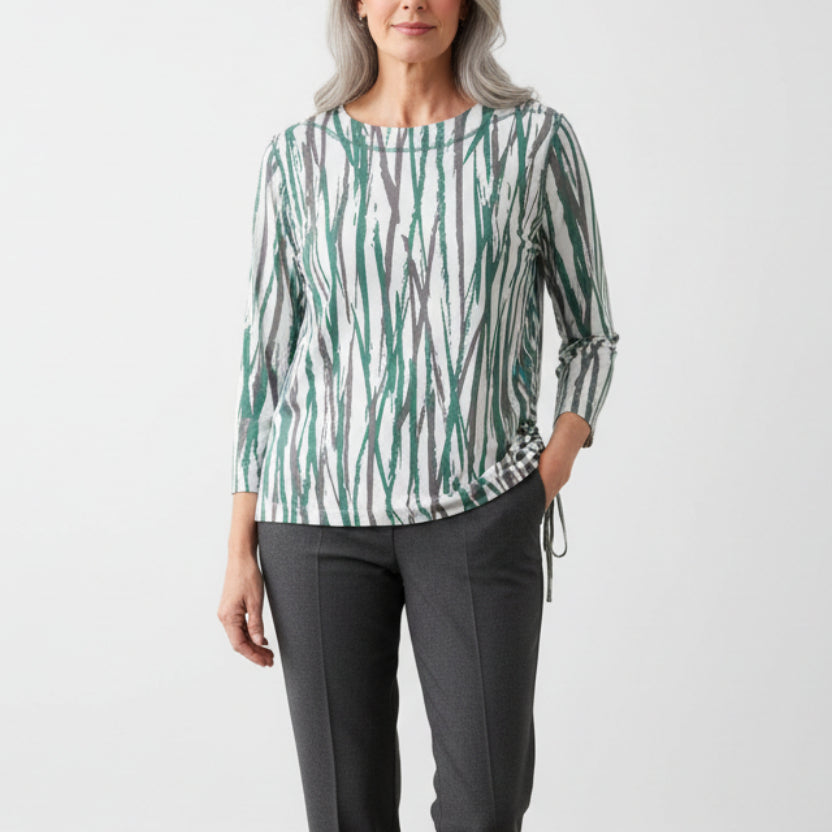 N TOUCH FAVORITE STYLE TOP IN GRAY/GREEN