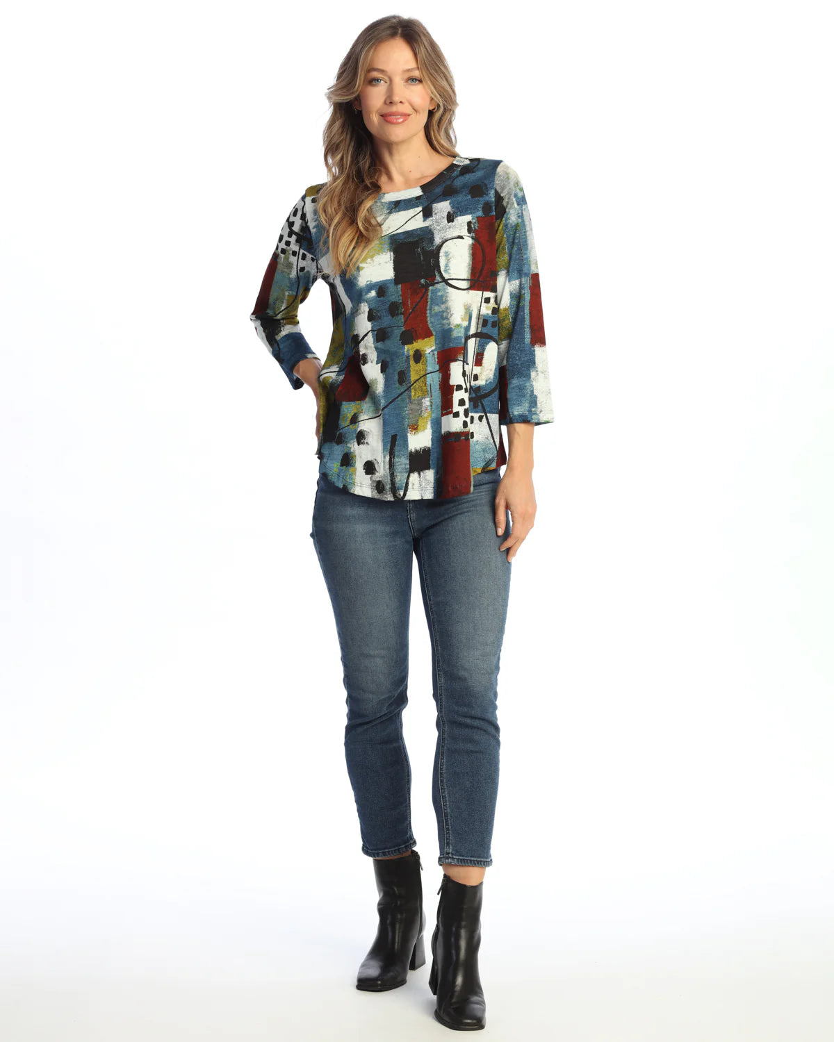 JESS & JANE COTTON/ MODAL ROUND NECK TOP