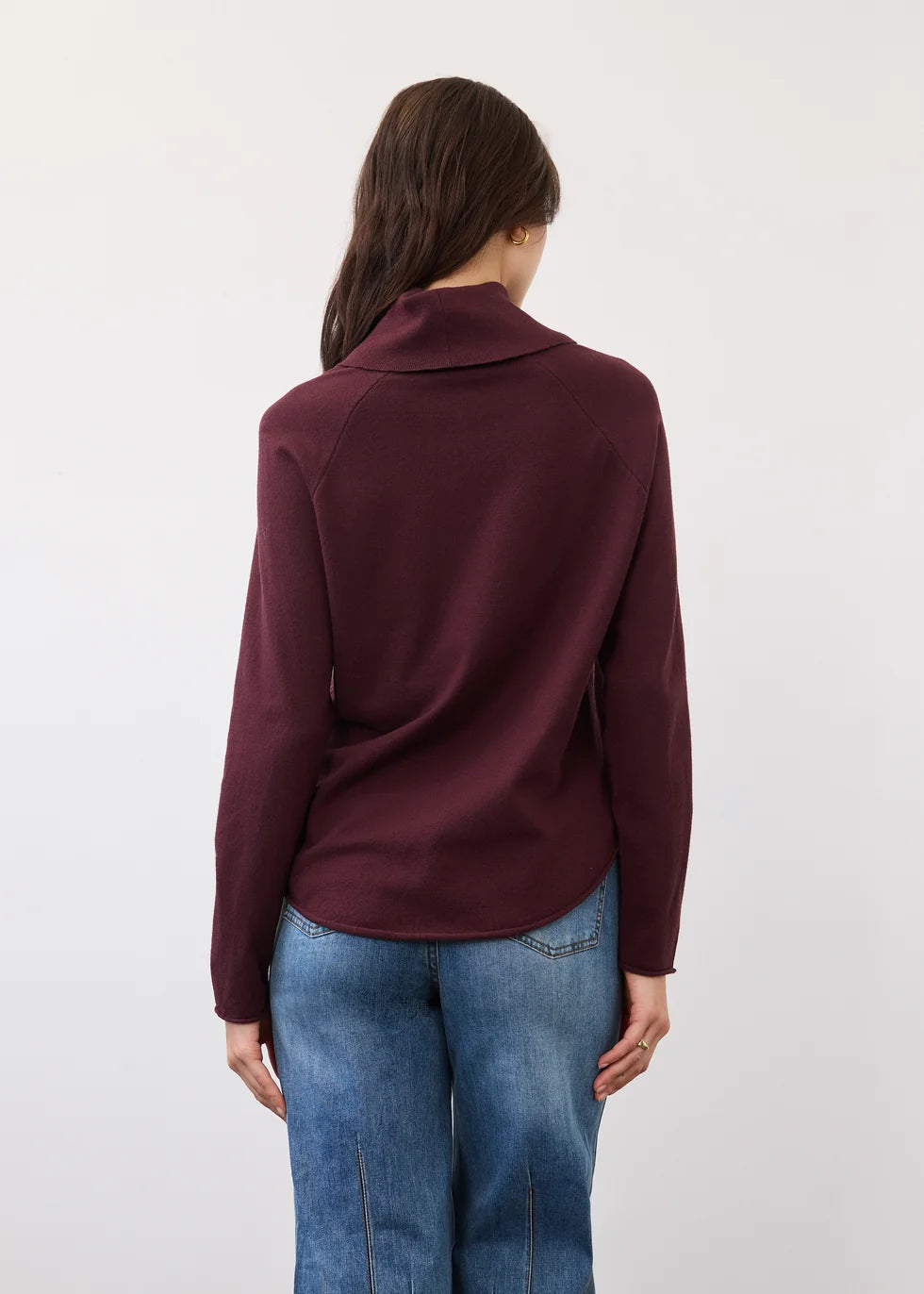 FDJ COWL NECK SWEATER IN FIG