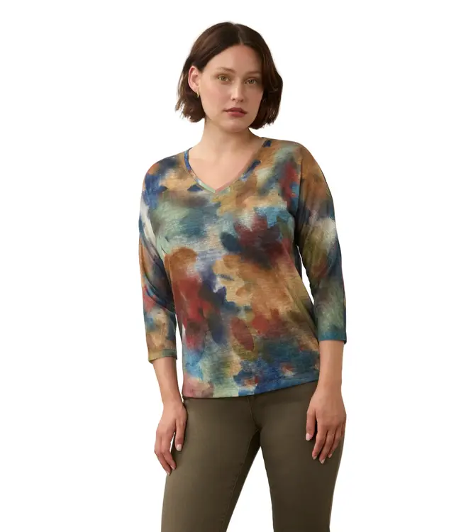 FDJ DROP SHOULDER V NECK TOP