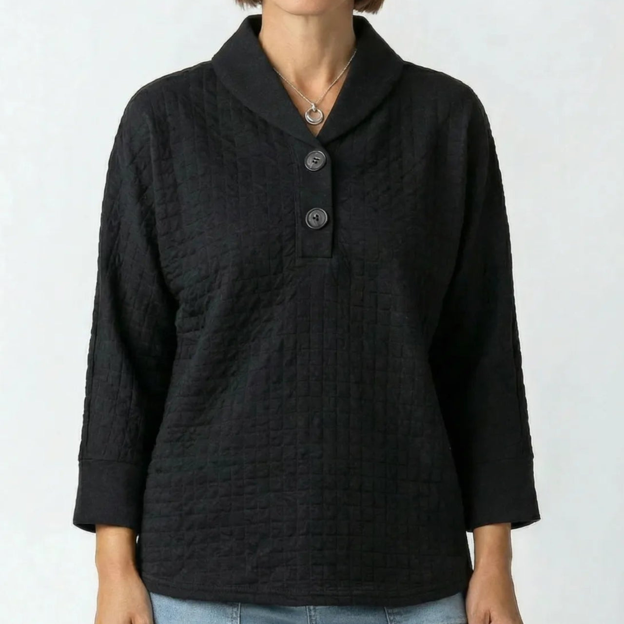 CREATION HALF WAY TWO BUTTON TOP