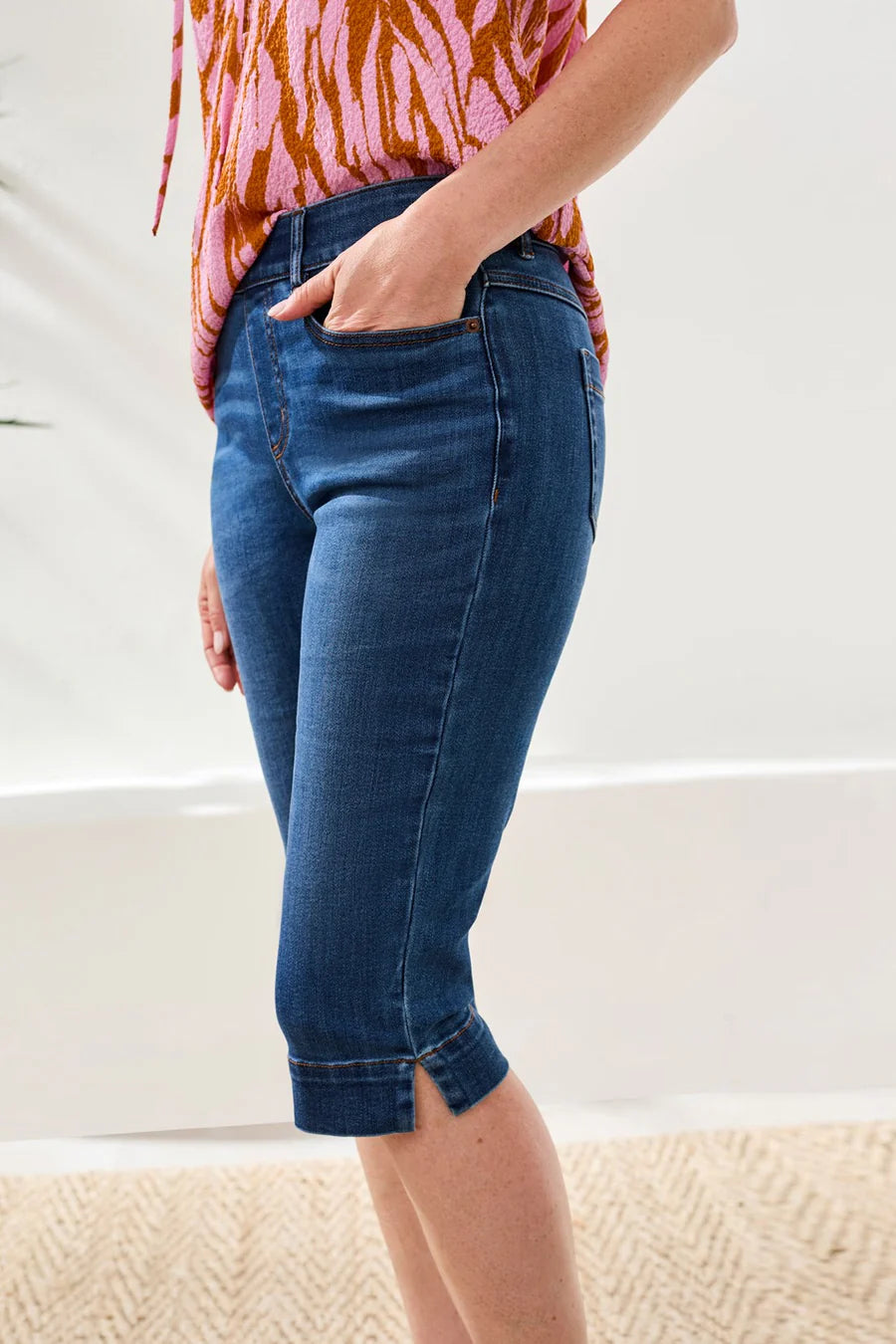 TRIBAL AUDREY PULL ON PEDAL PUSHER