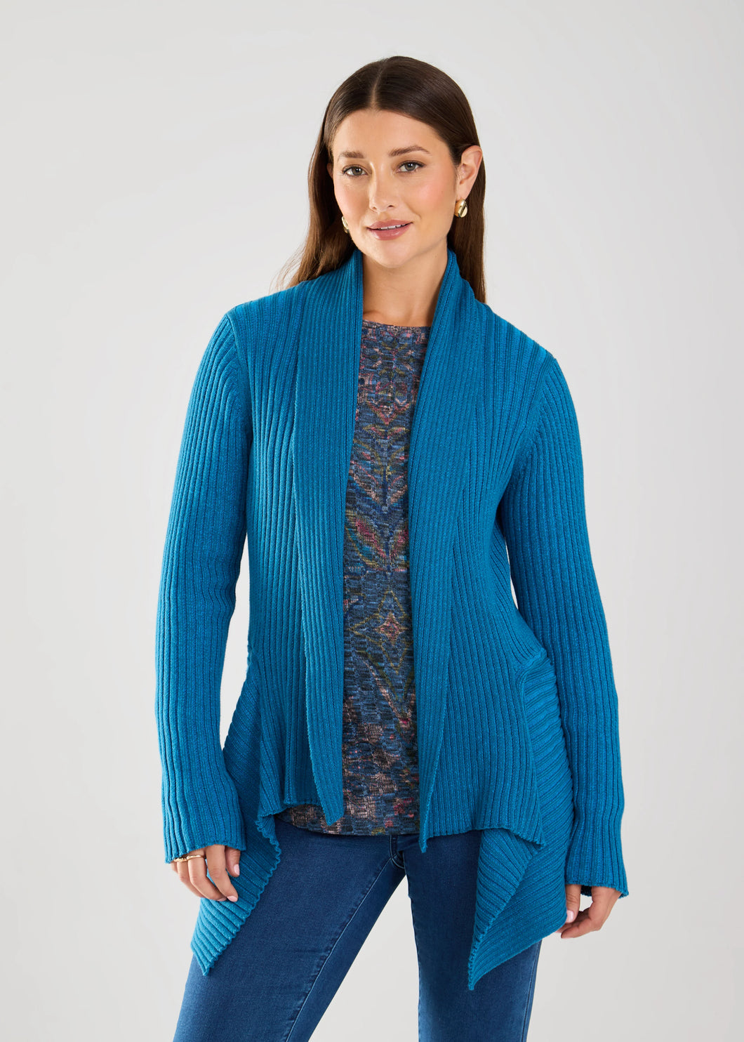 FDJ LONG SLEEVE TWO TONE CARDIGAN