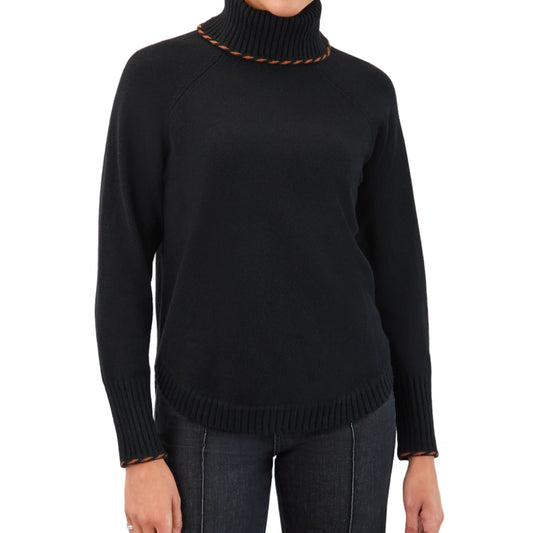 FDJ LONG SLEEVE COWL NECK SWEATER