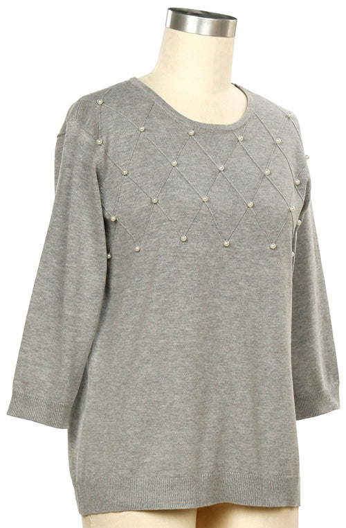 N TOUCH GRAY WITH PEARL TOP