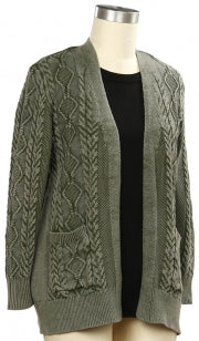 N TOUCH 100% COTTON MINERAL WASHED CARDIGAN