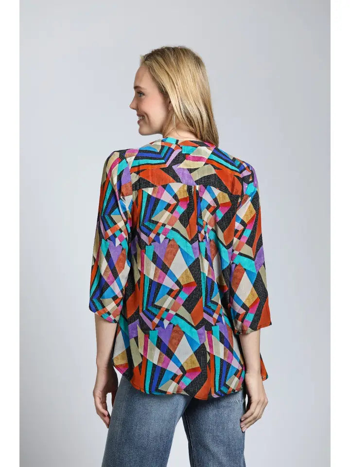APNY MULTI COLOR GEOMETRIC PRINT