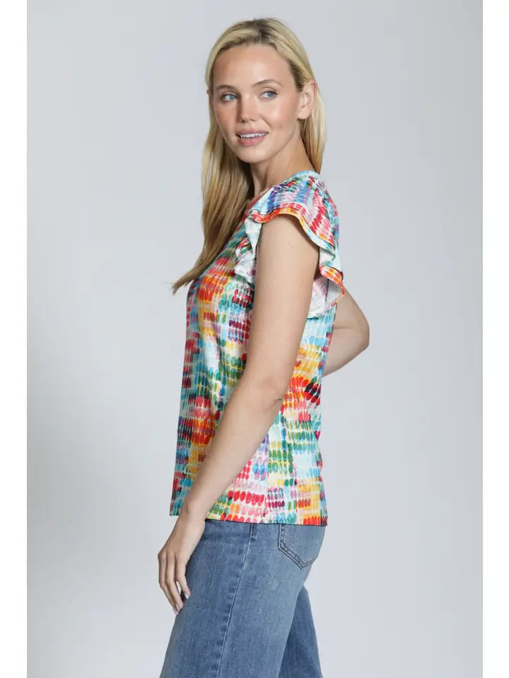 APNY RUFFLE CAP SLEEVE