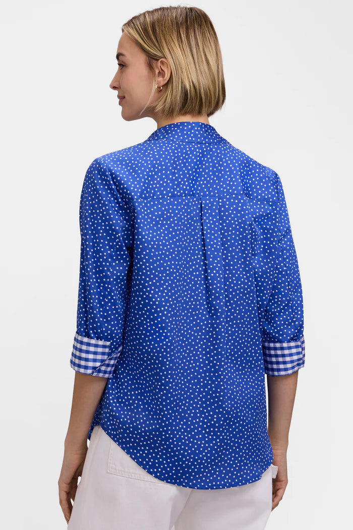 FOXCROFT MINI POKA DOT 3/4 SLEEVE