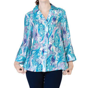 VARIATIONS BURN OUT BUTTON UP
