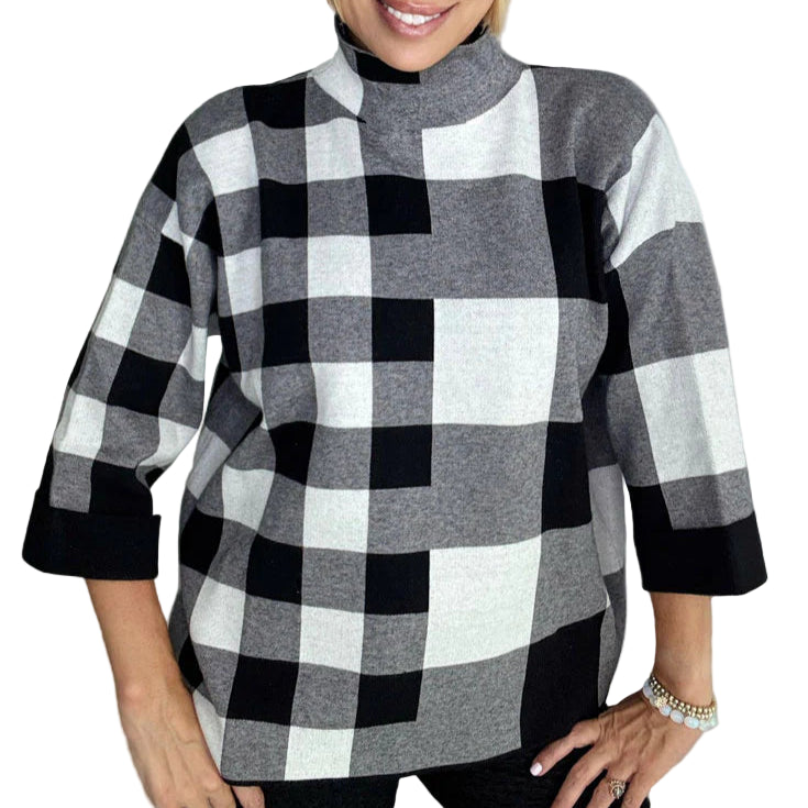 ETHYL MOD MUSE SWEATER IN BLACK & WHITE