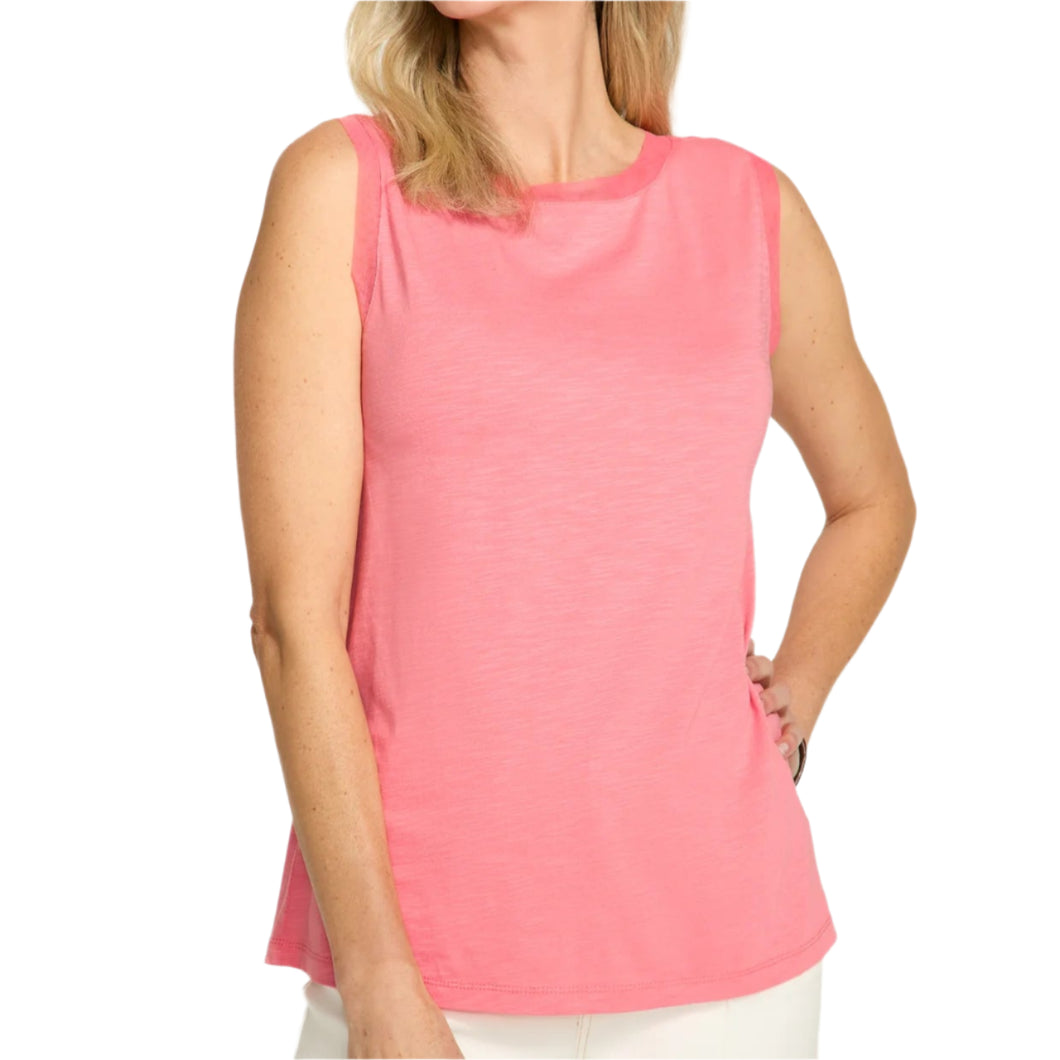 FDJ MESH NECK CAMI IN CORAL