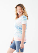 Load image into Gallery viewer, FDJ WIND PRINT SHORT SLEEVE TOP

