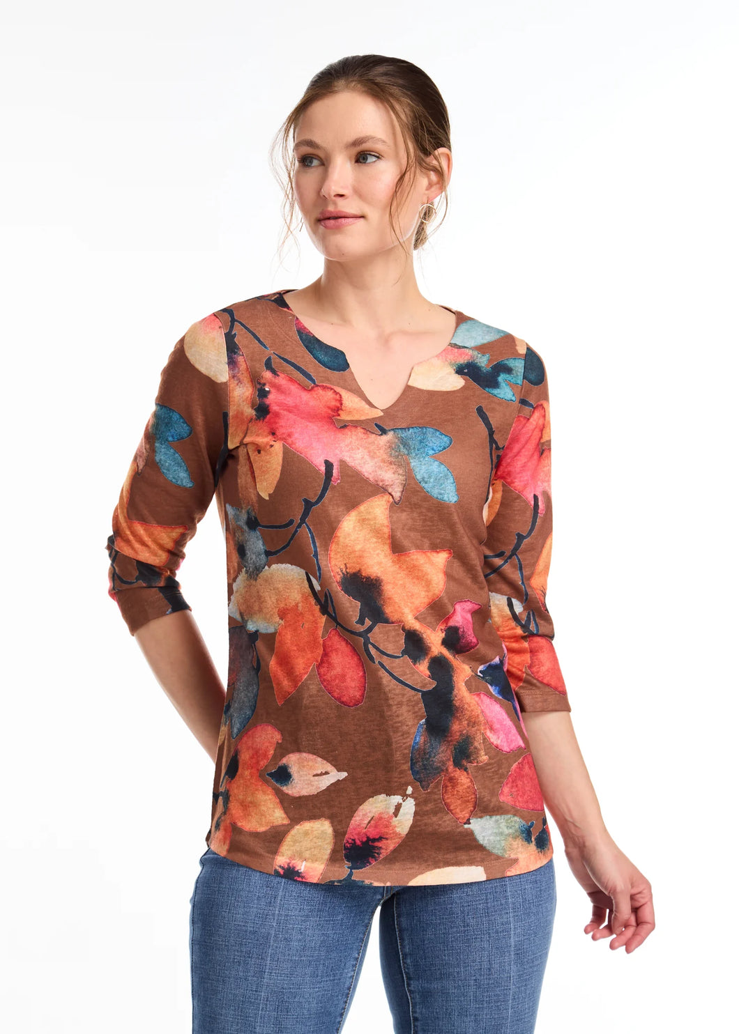 FDJ GOLDEN FALL 3/4 SLEEVE TOP