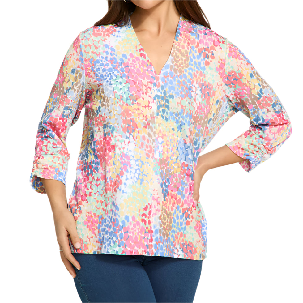 FDJ 3/4 SLEEVE V NECK TOP