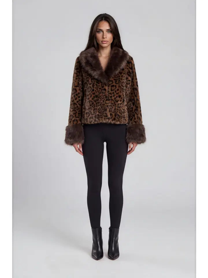 ADORE LEOPARD FAUX FUR JACKET