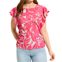 Load image into Gallery viewer, FDJ FLUTTER SLEEVE SIDE RUCHED TOP
