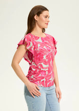 Load image into Gallery viewer, FDJ FLUTTER SLEEVE SIDE RUCHED TOP
