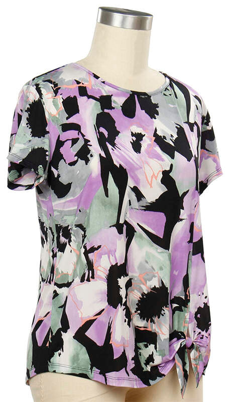 N TOUCH FLORA  ABSTRACT PRINT TOP