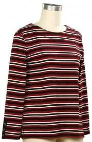 SOUTHERN LADY BLACK/RED/WHITE STRIPE TOP