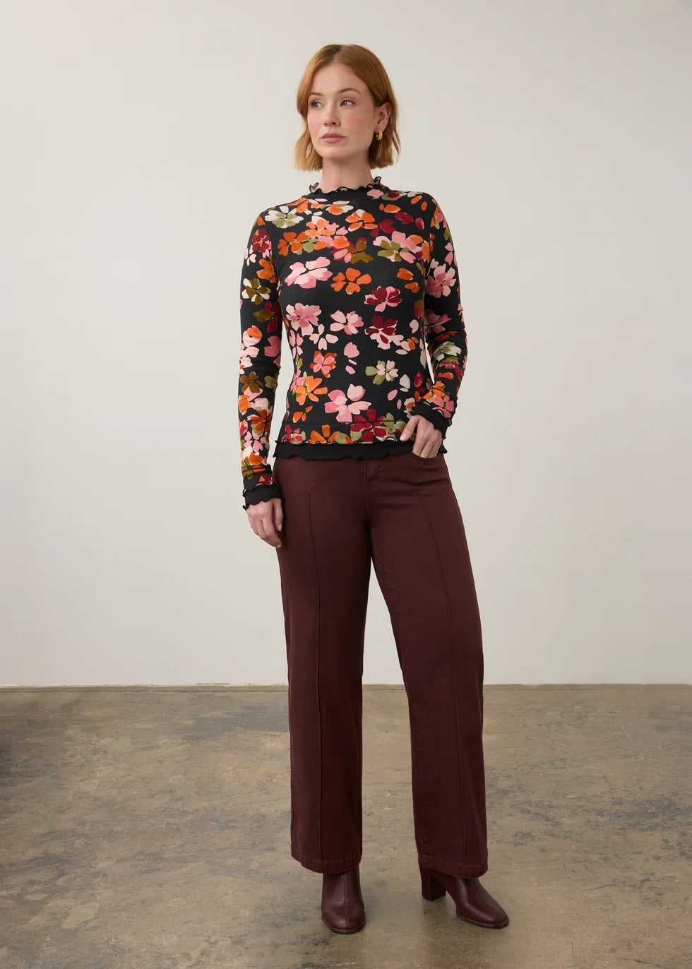 FDJ MOCK NECK KNIT TOP
