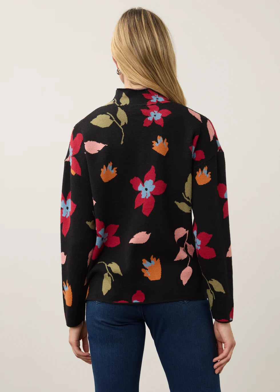 FDJ MOCK NECK LOOSE FIT SWEATER