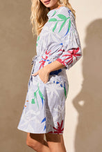 Load image into Gallery viewer, TRIBAL SHIRT DRESS WITH WAIST TIE
