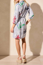 Load image into Gallery viewer, TRIBAL SHIRT DRESS WITH WAIST TIE
