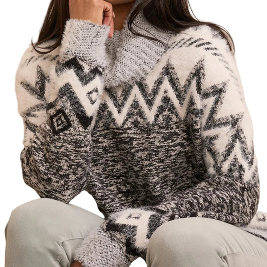 TRIBAL INTARSIA TURTLENECK SWEATER