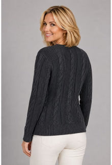 ETHYL COTTON CABLE PULLOVER SWEATER