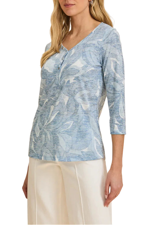 FDJ 3/4 SLEEVE NOTCH TOP