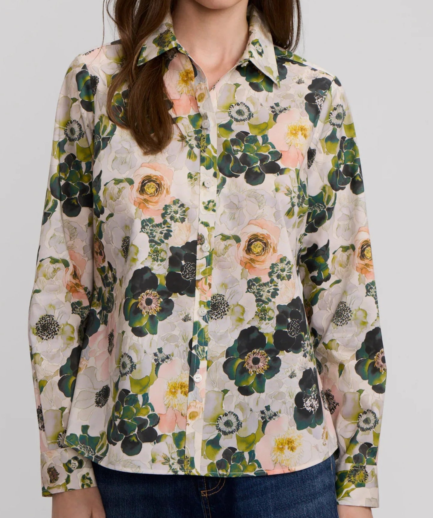 FOXCROFT HAMPTON BOUTIQUE LONG SLEEVE BLOUSE