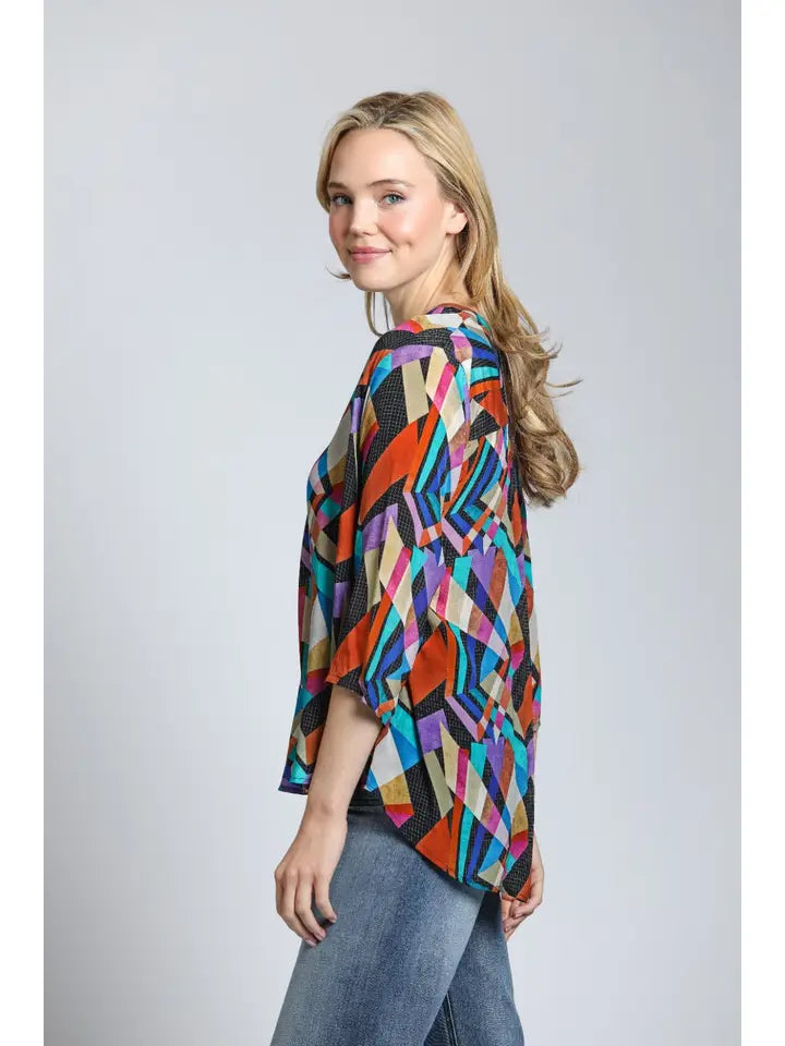 APNY MULTI COLOR GEOMETRIC PRINT