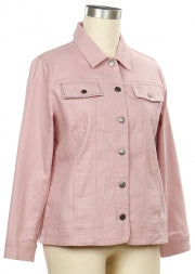 N TOUCH MAUVE DUST DENIM JACKET