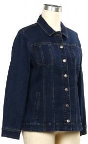 N TOUCH DARK DENIM BUTTON UP JACKET