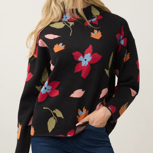 FDJ MOCK NECK LOOSE FIT SWEATER